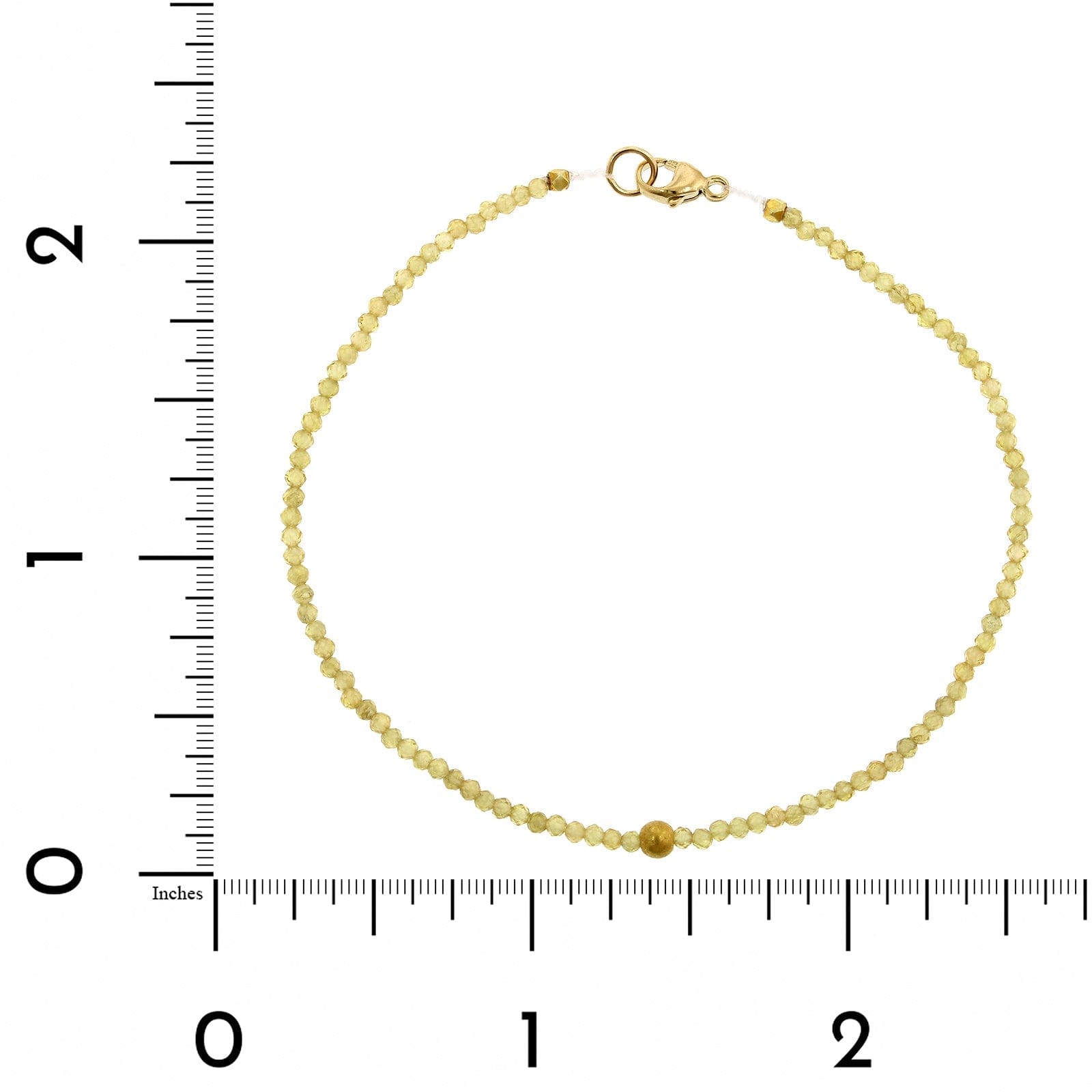 18K Yellow Gold Yellow Sapphire Bead Bracelet