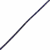 14K White Gold Blue Sapphire Tennis Bracelet
