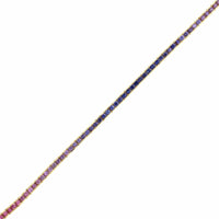 14K Yellow Gold Multi Colored Sapphire Tennis Bracelet