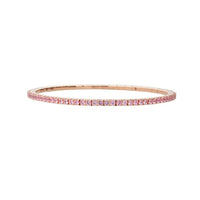18K Rose Gold Pink Sapphire Stretch Tennis Bracelet