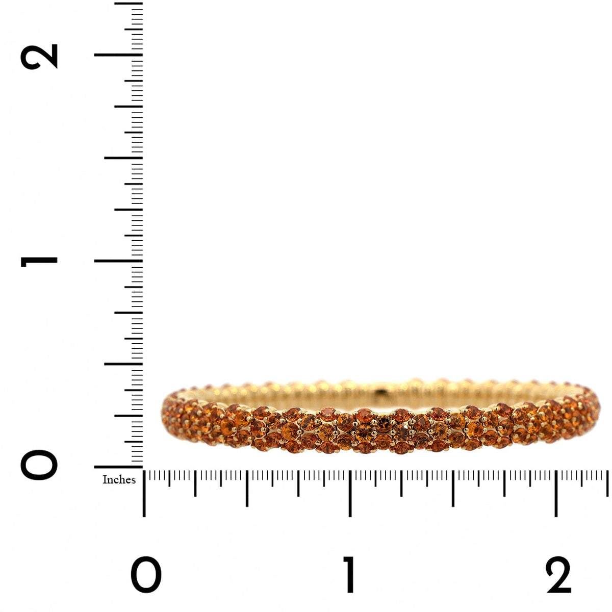 Zydo 18K Yellow Gold Orange Sapphire Stretch Bracelet