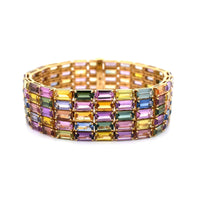 Bayco 18K Yellow Gold Emerald Cut Sapphire Bracelet