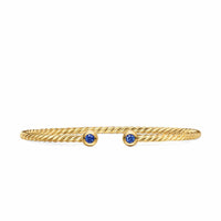 Micro Cablespira® Flex Round Bracelet 18K Yellow Gold with Blue Sapphires, 2.6mm