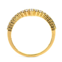 18K Yellow Gold V Shaped Diamond Band