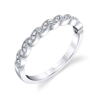 18K Yellow Gold Wave Diamond Band