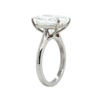 Platinum 4 Prong Cathedral Mounted Cushion Cut Diamond Engagement Ring