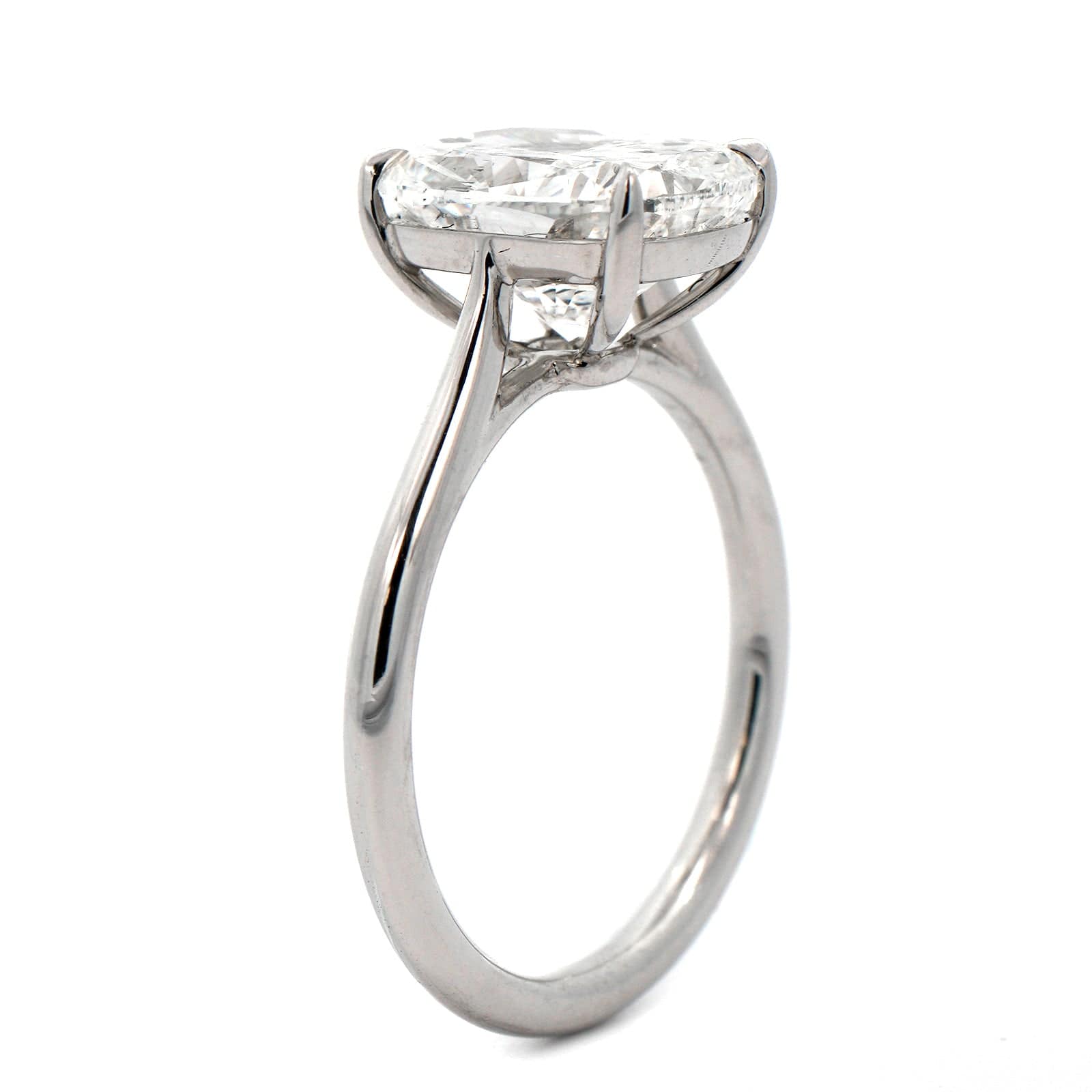 Platinum Cushion Cut Diamond Engagement Ring
