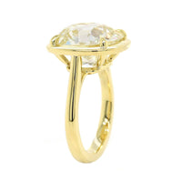 18K Yellow Gold Cushion Cut Diamond Ring