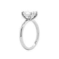 Platinum Cushion Cut Diamond Solitaire Engagement Ring