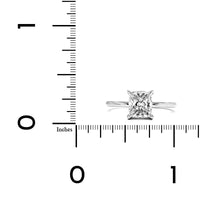 Platinum Cushion Cut Diamond Solitaire Engagement Ring