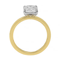18K Yellow Gold 4 Prong Cushion Shaped Diamond Engagement Ring