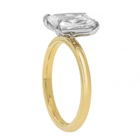 18K Yellow Gold 4 Prong Cushion Shaped Diamond Engagement Ring