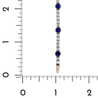 18K White Gold Sapphire and Diamond Tennis Bracelet