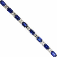 Platinum Sapphire and Diamond Bracelet