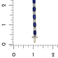 Platinum Sapphire and Diamond Bracelet