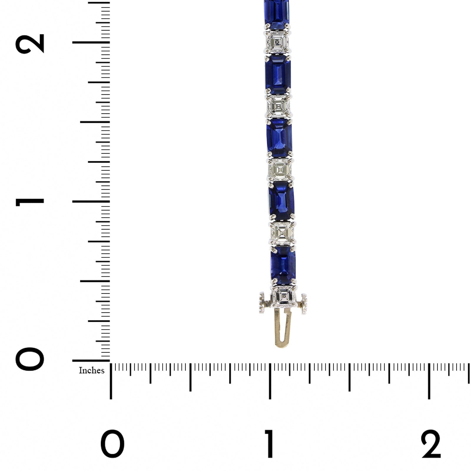 Platinum Sapphire and Diamond Bracelet