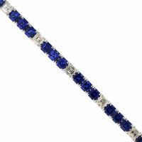 Platinum Sapphire and Diamond Bracelet