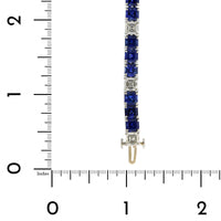 Platinum Sapphire and Diamond Bracelet
