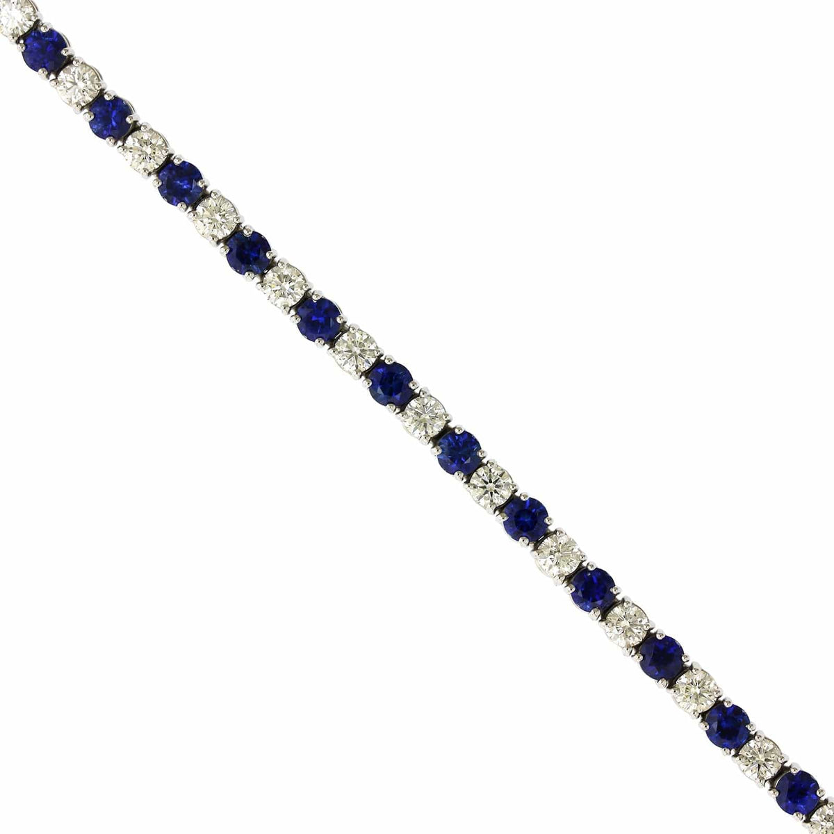 Platinum Sapphire and Diamond Bracelet