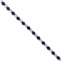 Platinum Sapphire and Diamond Bracelet