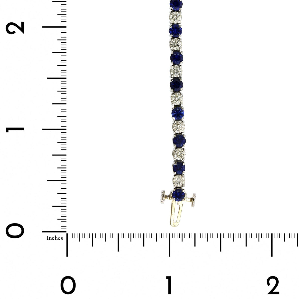 Platinum Sapphire and Diamond Bracelet