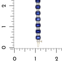 Platinum Sapphire & Diamond Stretch Bracelet