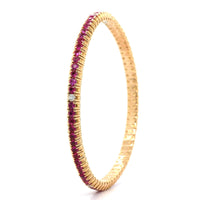 Zydo 18K Rose Gold Pink Sapphire & Diamond Stretch Bracelet