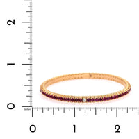 Zydo 18K Rose Gold Pink Sapphire & Diamond Stretch Bracelet
