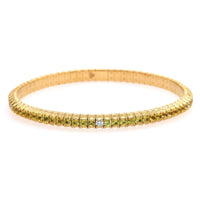 Zydo 18K Yellow Gold Yellow Sapphire & Diamond Stretch Bracelet