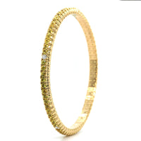 Zydo 18K Yellow Gold Yellow Sapphire & Diamond Stretch Bracelet