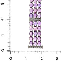 Bayco Platinum Diamond and Rose Cut Purple Sapphire Bracelet