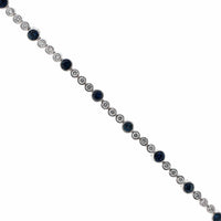 Penny Preville 18K White Gold Diamond and Sapphire Aura Line Bracelet