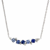 Penny Preville 18K White Gold Ombre Sapphire Necklace
