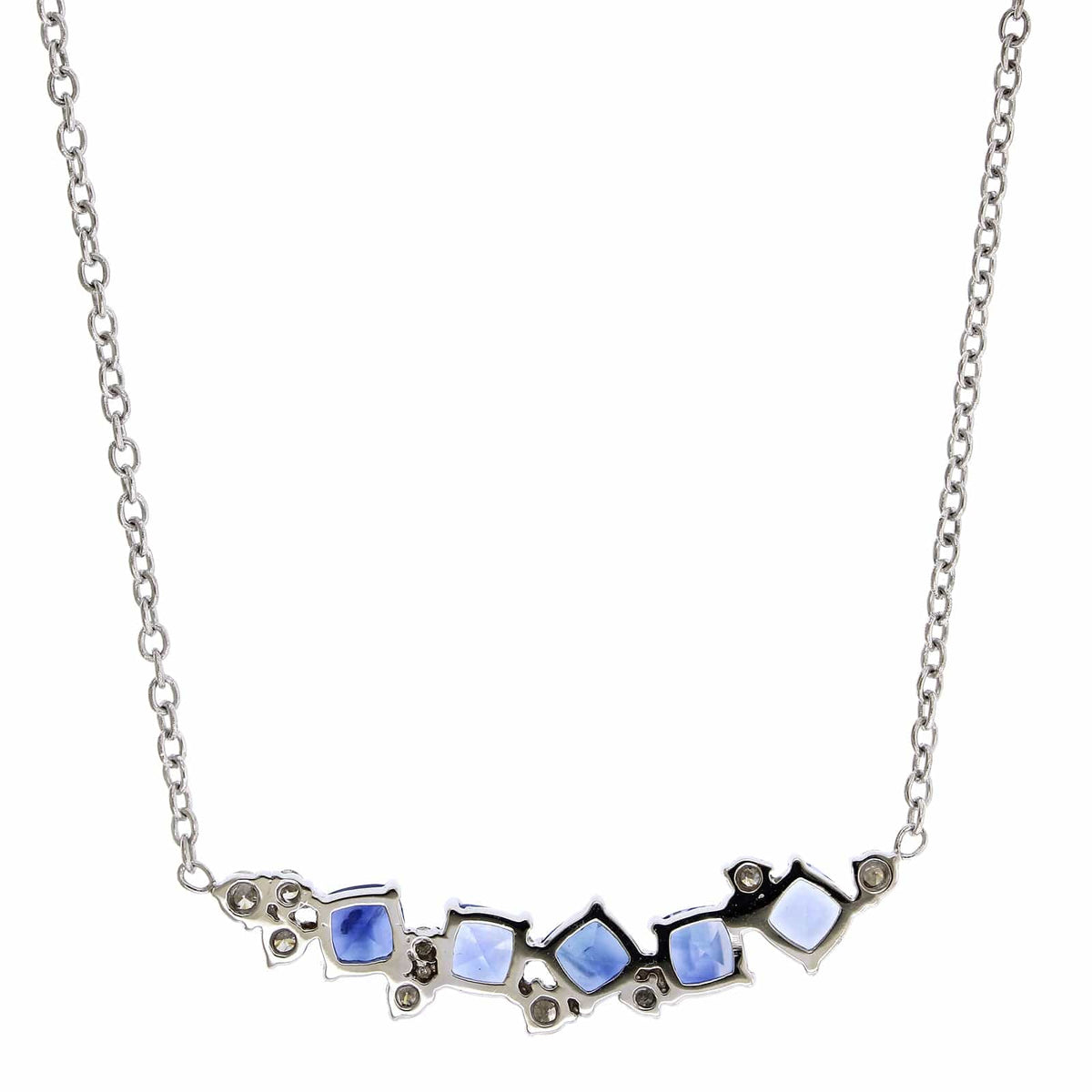 Penny Preville 18K White Gold Ombre Sapphire Necklace
