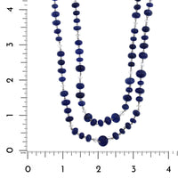 Eclat Jewels Platinum Sapphire and Diamond Bead Necklace