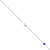 Platinum Cushion Cut Sapphire and Diamond By The Yard Necklace