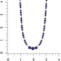 Bayco Platinum Diamond and Round Sapphire Necklace