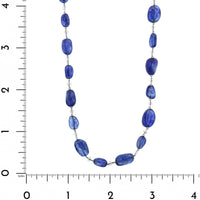 Eclat Jewels Platinum Sapphire and Diamond Bead Necklace