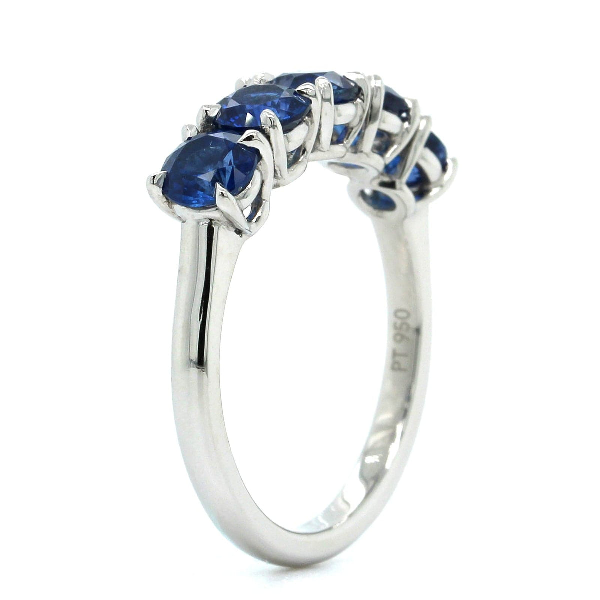 Platinum 5 Stone Sapphire Ring