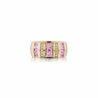 Sorellina 18K Yellow Gold Tarot Pink Sapphire and Diamond Ring