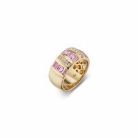 Sorellina 18K Yellow Gold Tarot Pink Sapphire and Diamond Ring