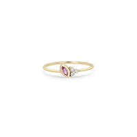 Zoe Chicco 14K Yellow Gold Pink Sapphire and Diamond Stack Ring