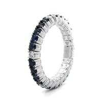 Zydo 18K White Gold Sapphire and Diamond Stretch Ring