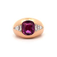 Eclat Jewels 18K Rose Gold Pink Sapphire and Diamond Ring