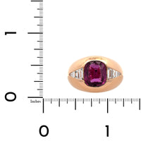 Eclat Jewels 18K Rose Gold Pink Sapphire and Diamond Ring