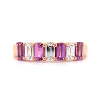 18K Rose Gold Sapphire and Diamond Ring