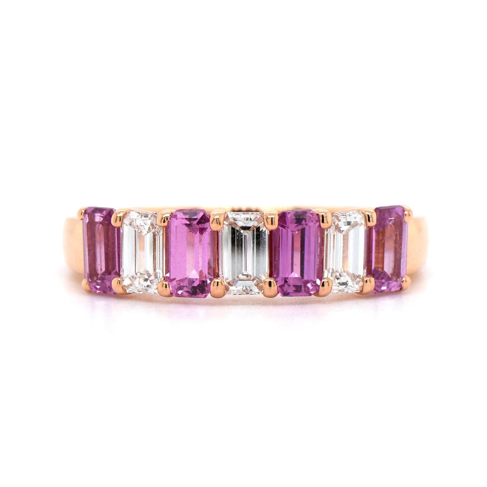 18K Rose Gold Sapphire and Diamond Ring