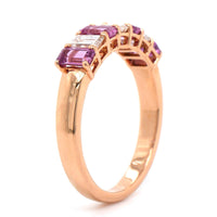 18K Rose Gold Sapphire and Diamond Ring