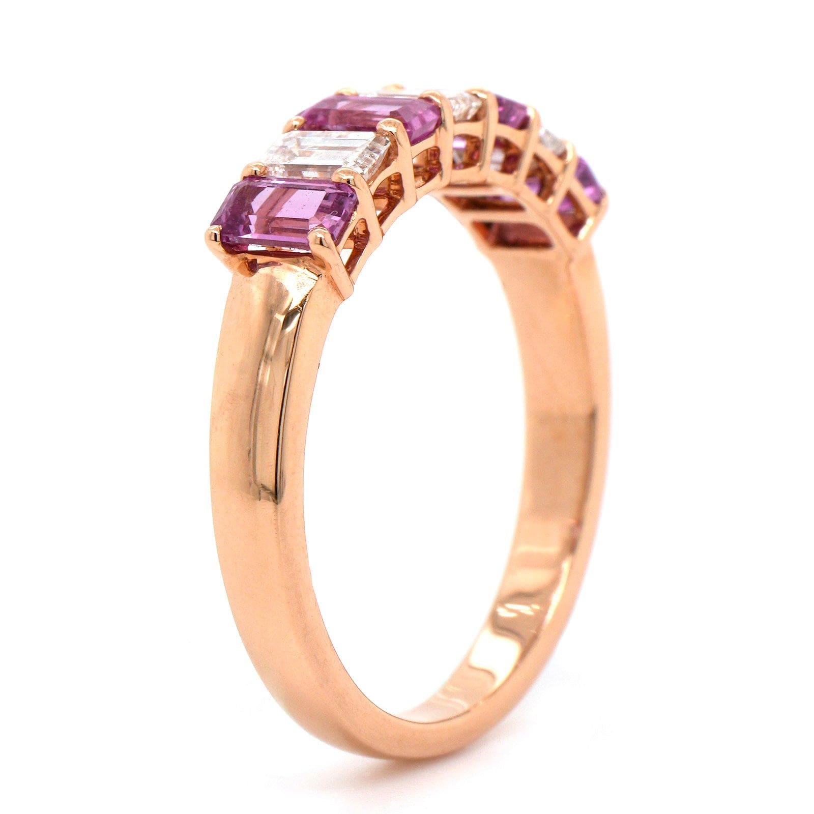 18K Rose Gold Sapphire and Diamond Ring