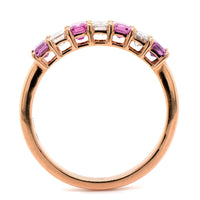 18K Rose Gold Sapphire and Diamond Ring